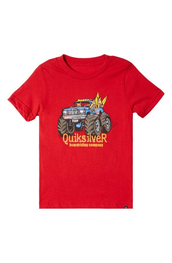 Shop Quiksilver Kids' All Terrain Graphic T-shirt In Salsa