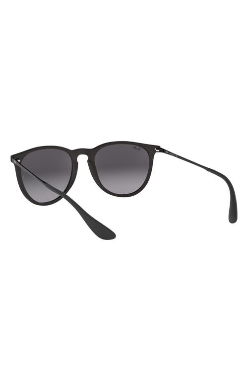 Shop Ray Ban Ray-ban Erika 54mm Gradient Round Sunglasses In Black/grey Gradient