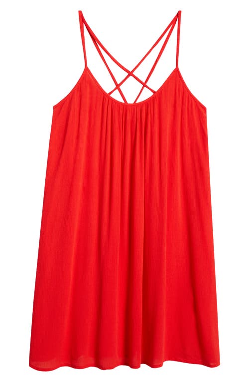 Elan Cover-up Slipdress In Red