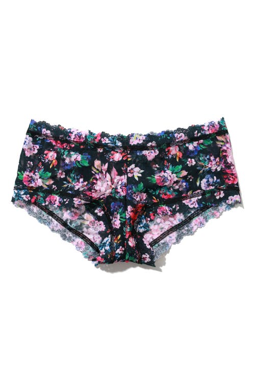 Shop Hanky Panky Print Boyshorts In Dark Peonies