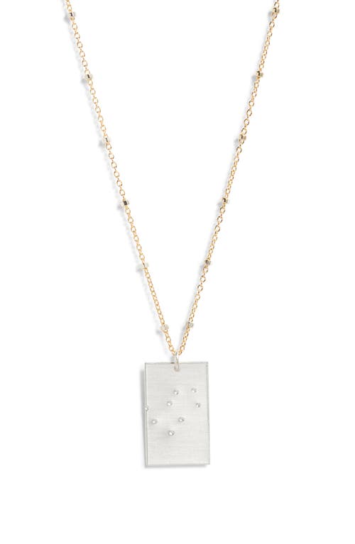 Set & Stones Zodiac Constellation Pendant Necklace in Silver - Gemini 