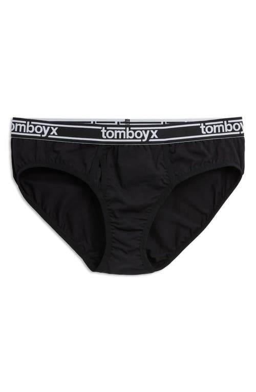 TomboyX Iconic Briefs in Black Logo 