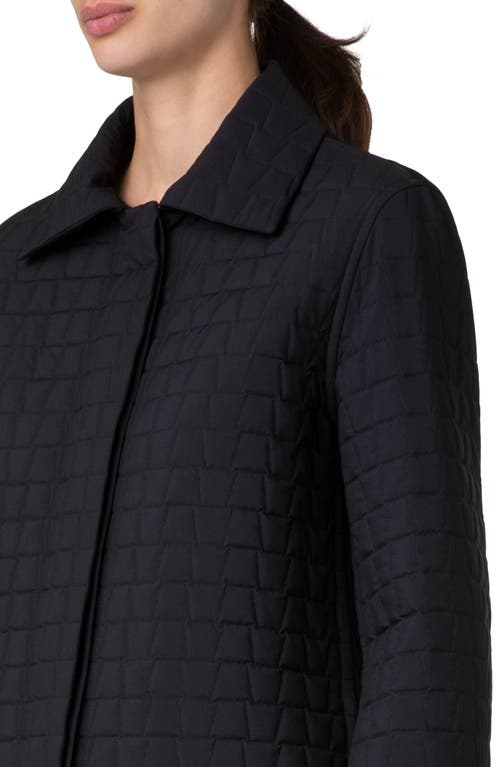 Shop Akris Wheeler Quilted Taffeta Jacket In Black