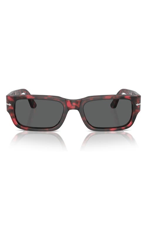 Persol Adrien 58mm Rectangular Sunglasses In Red Havana