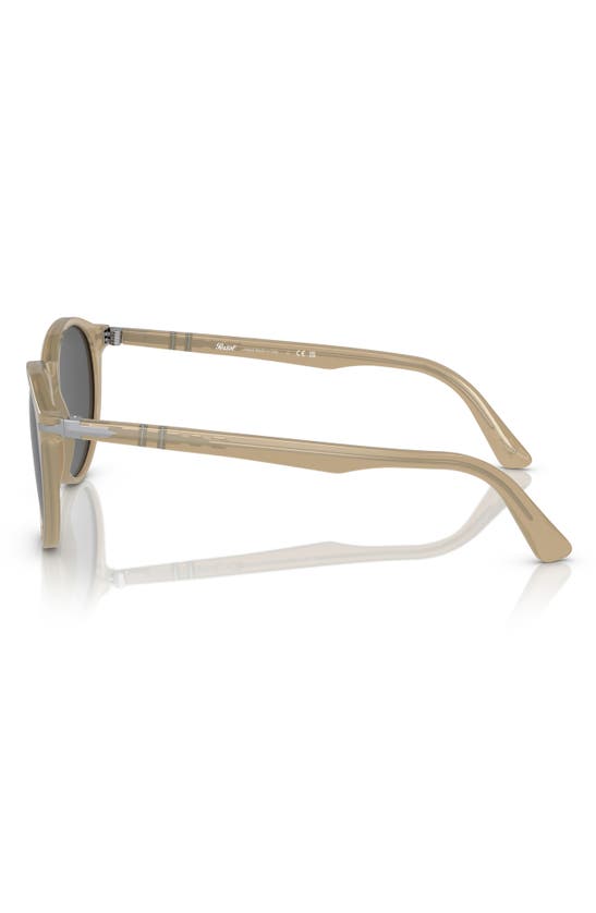 Shop Persol 49mm Round Sunglasses In Opal Beige