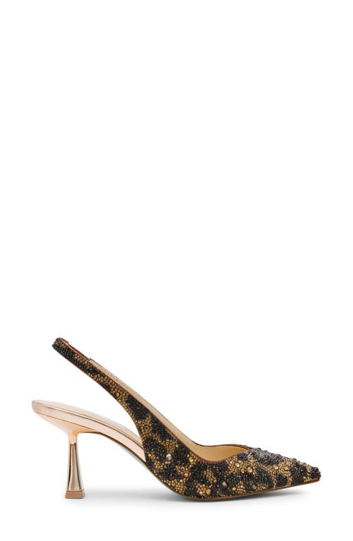 Shop Betsey Johnson Clark Slingback Pointed Toe Pump In Leopard