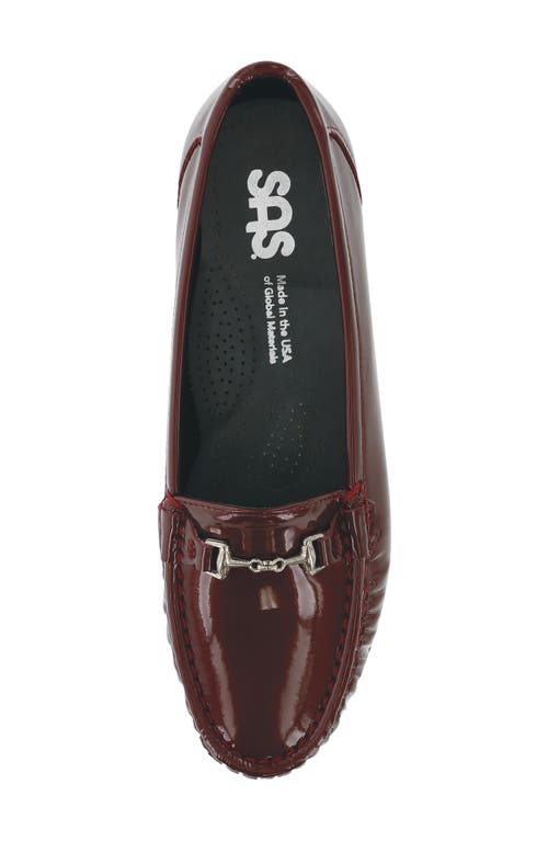Sas Metro Metallic Loafer In Garnet
