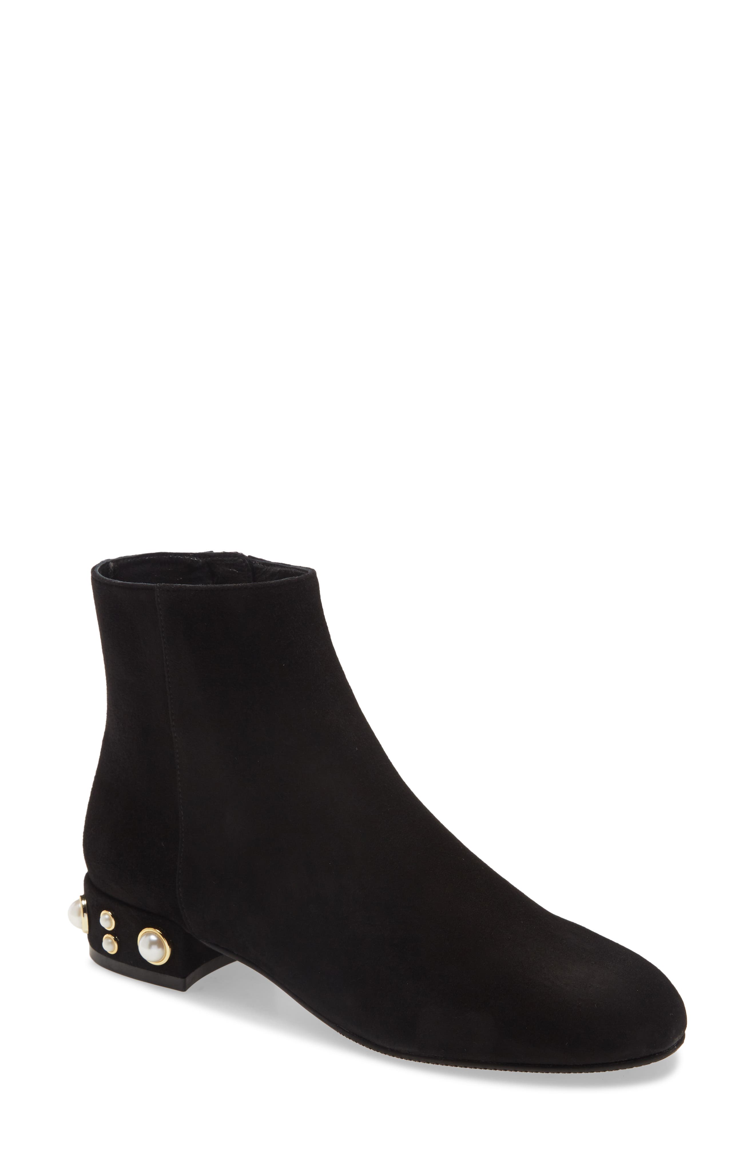 stuart weitzman boots with pearls