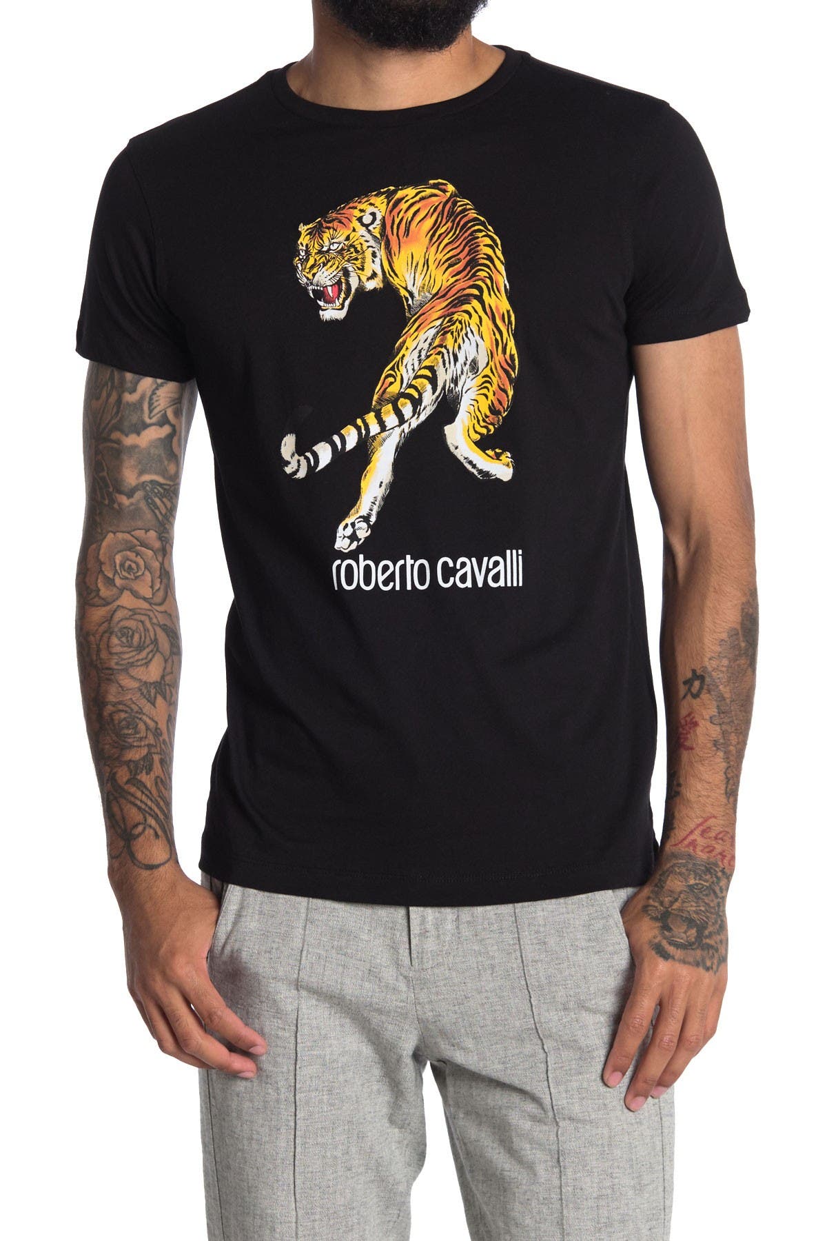 Roberto Cavalli | Tiger Crew Neck Graphic T-Shirt | Nordstrom Rack