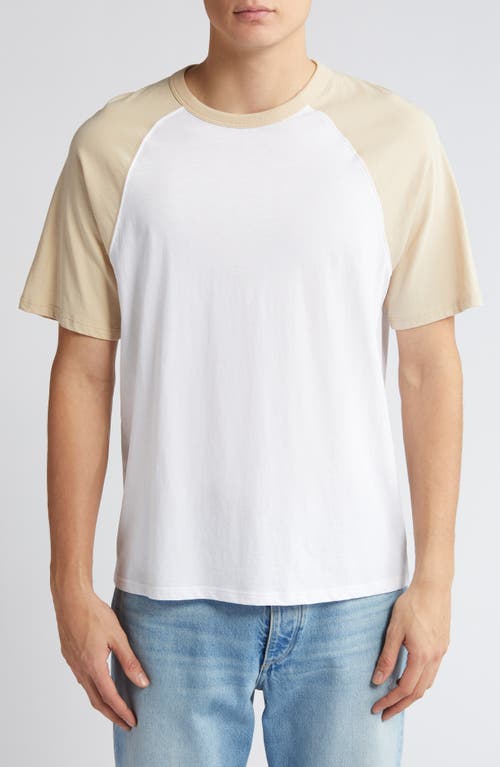 Atm Anthony Thomas Melillo Raglan Short Sleeve T-shirt In White/shiitake