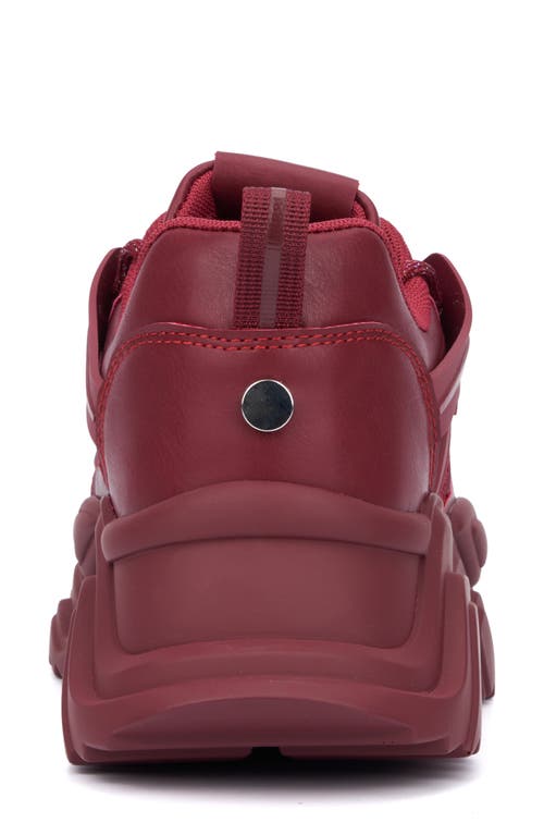 Olivia Miller Zenith Sneaker In Burgundy