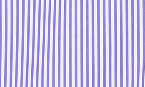 Shop Ralph Lauren Purple Label Bengal Stripe Cotton Poplin Button-up Shirt In Prism Violet