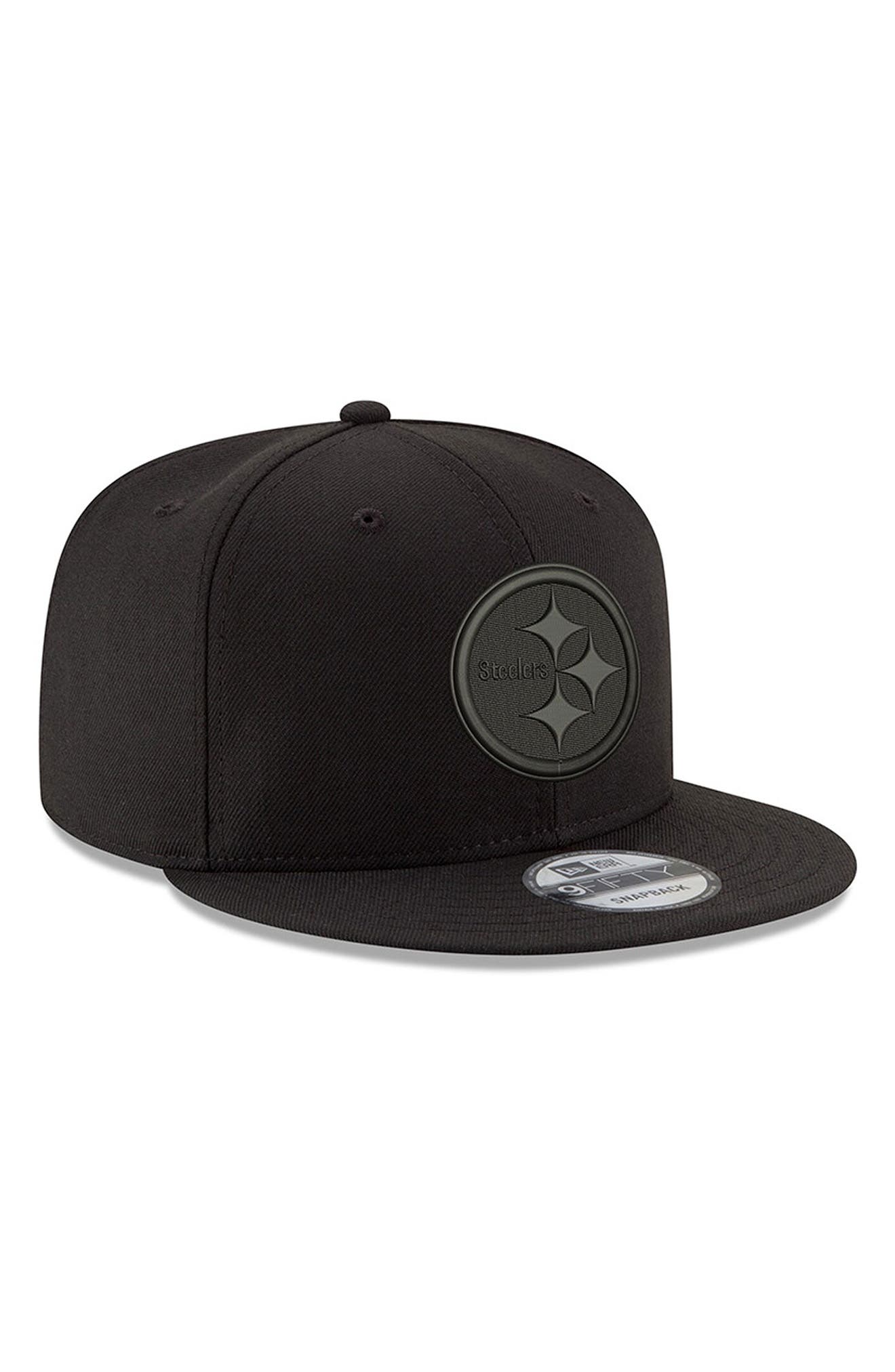 steelers black on black hat