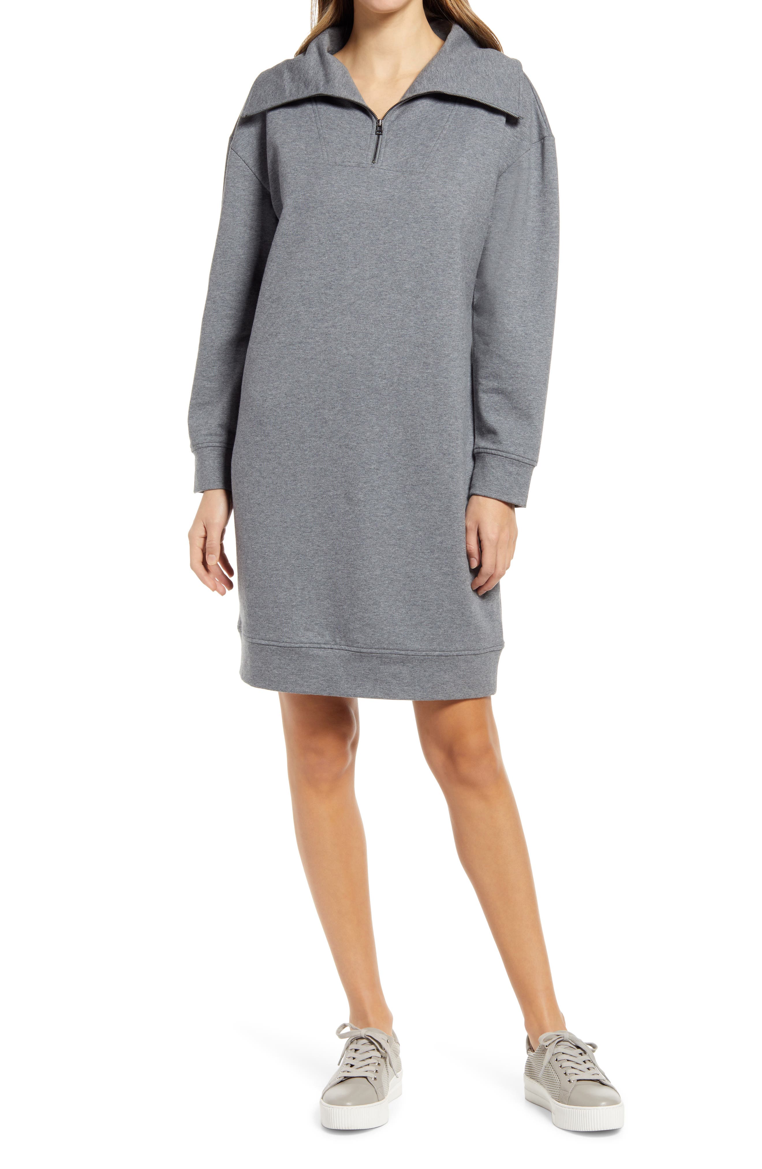 sweatshirt dress with hood