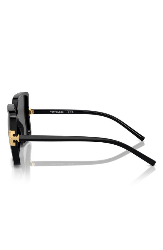 Shop Tory Burch 57mm Square Sunglasses In Black