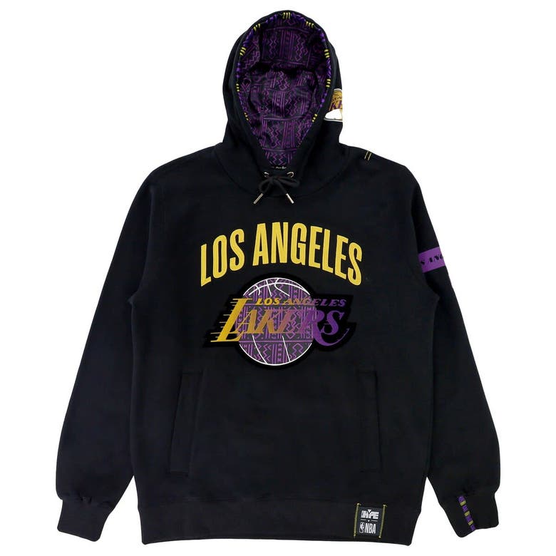 Shop Two Hype Unisex Nba X   Black Los Angeles Lakers Culture & Hoops Heavyweight Pullover Hoodie