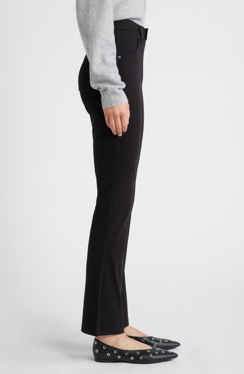 Hue Ultra Soft High Rise Denim Baby Bootcut Leggings In Black