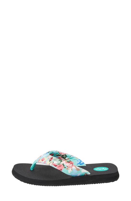 Floopi Isabella Yoga Flip Flop In Teal
