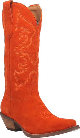 Orange cowgirl boots outlet