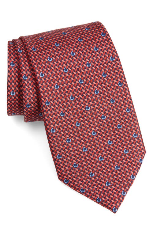FERRAGAMO Maglia Silk Tie in Blu/Rosso at Nordstrom, Size Regular