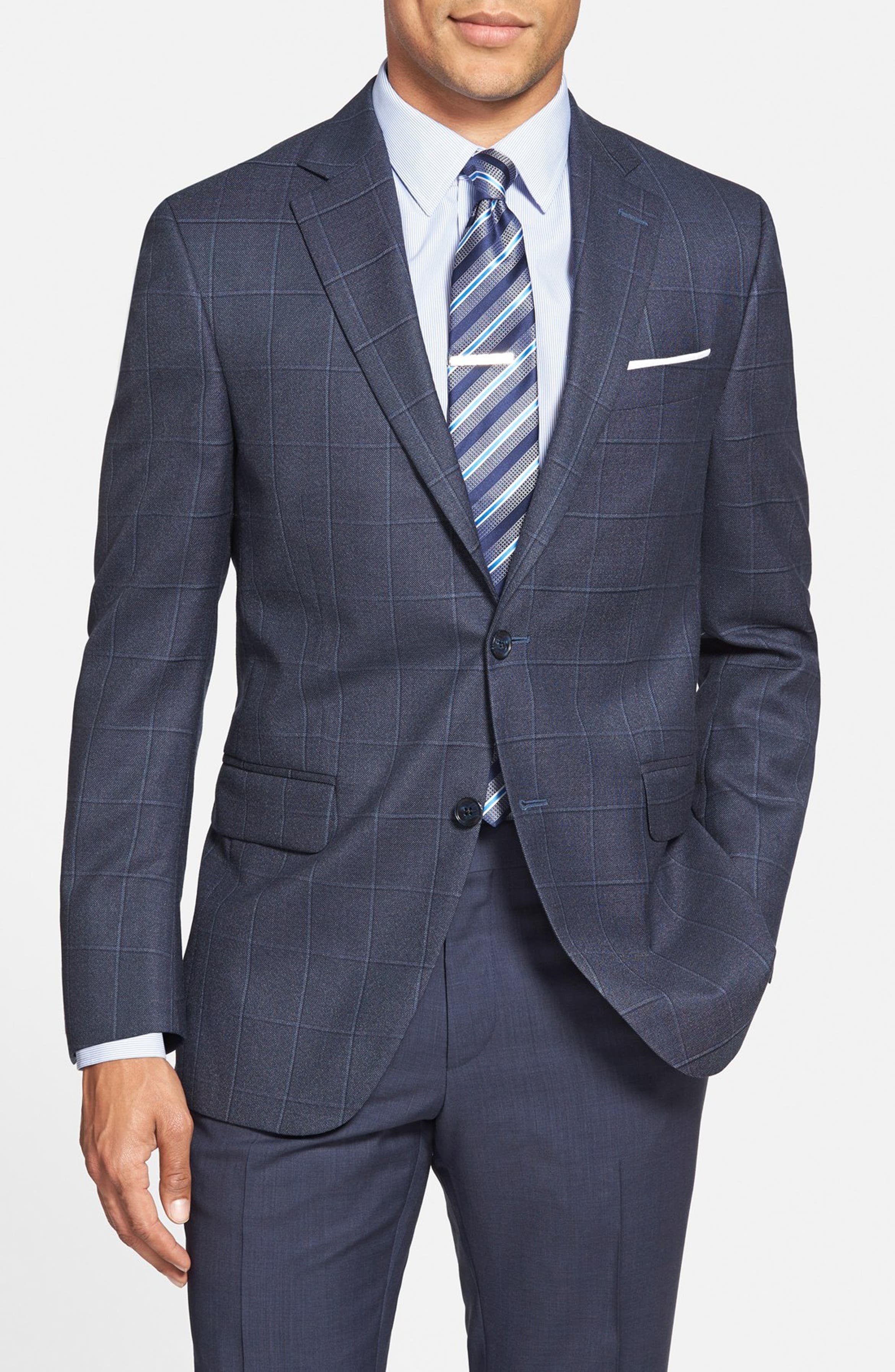 Peter Millar 'Flynn' Classic Fit Windowpane Wool & Silk Sport Coat ...