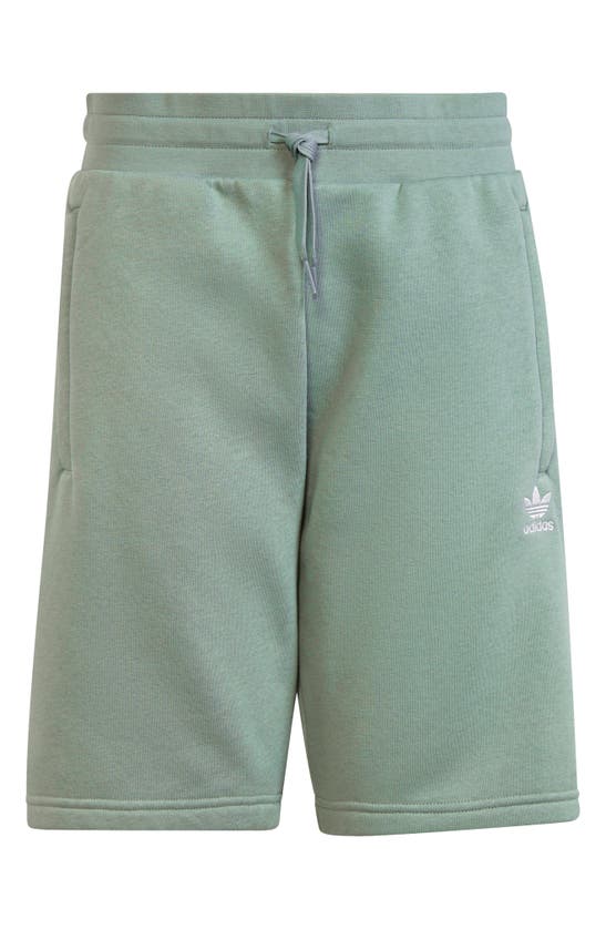 Adidas Originals Kids' Essentials Trefoil Logo French Terry Sweat Shorts In Light Green