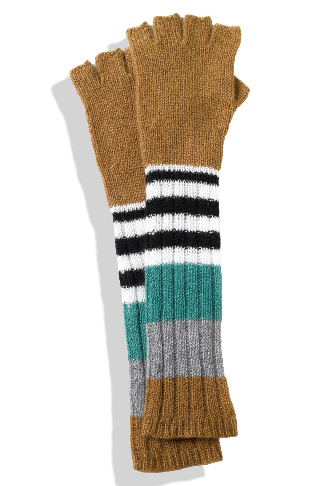 Nordstrom Stripe Fingerless Cashmere Gloves Nordstrom