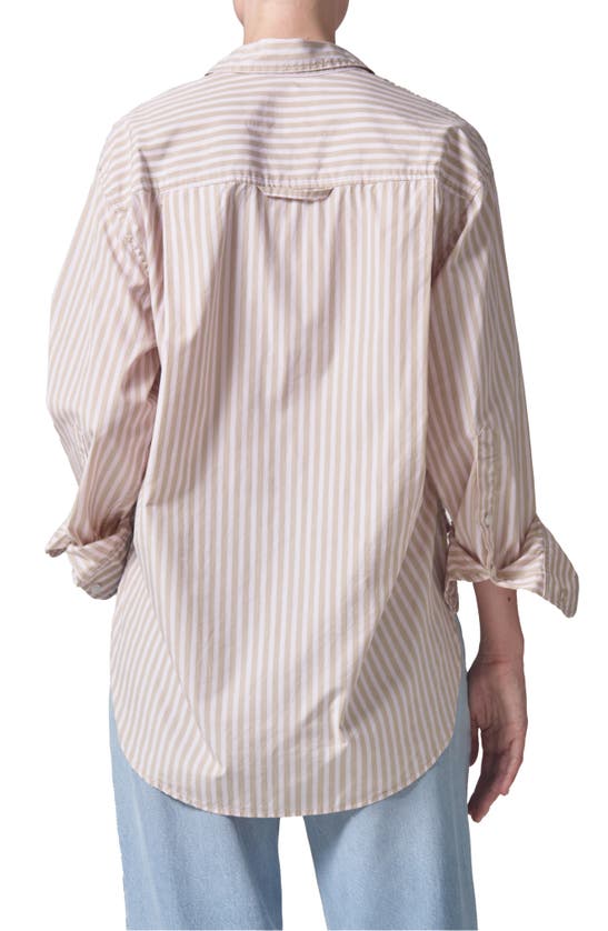 Shop Citizens Of Humanity Kayla Mesa Stripe Oversize Button-up Shirt
