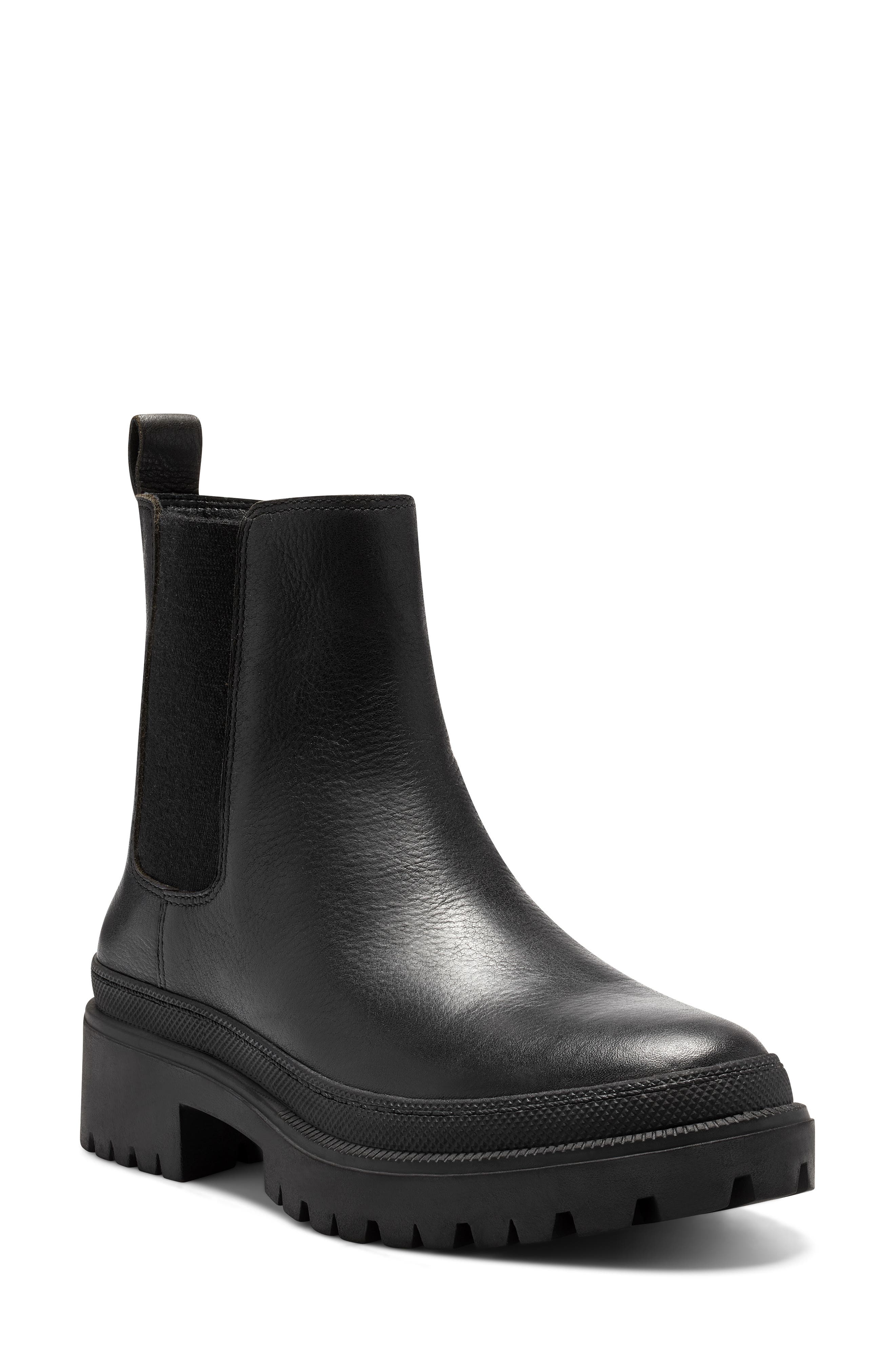 lucky brand black leather booties