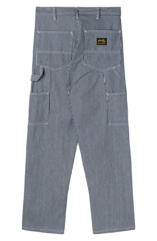 Shop Stan Ray Pinstripe Relaxed Straight Leg Painter Pants In Hickory Stripe