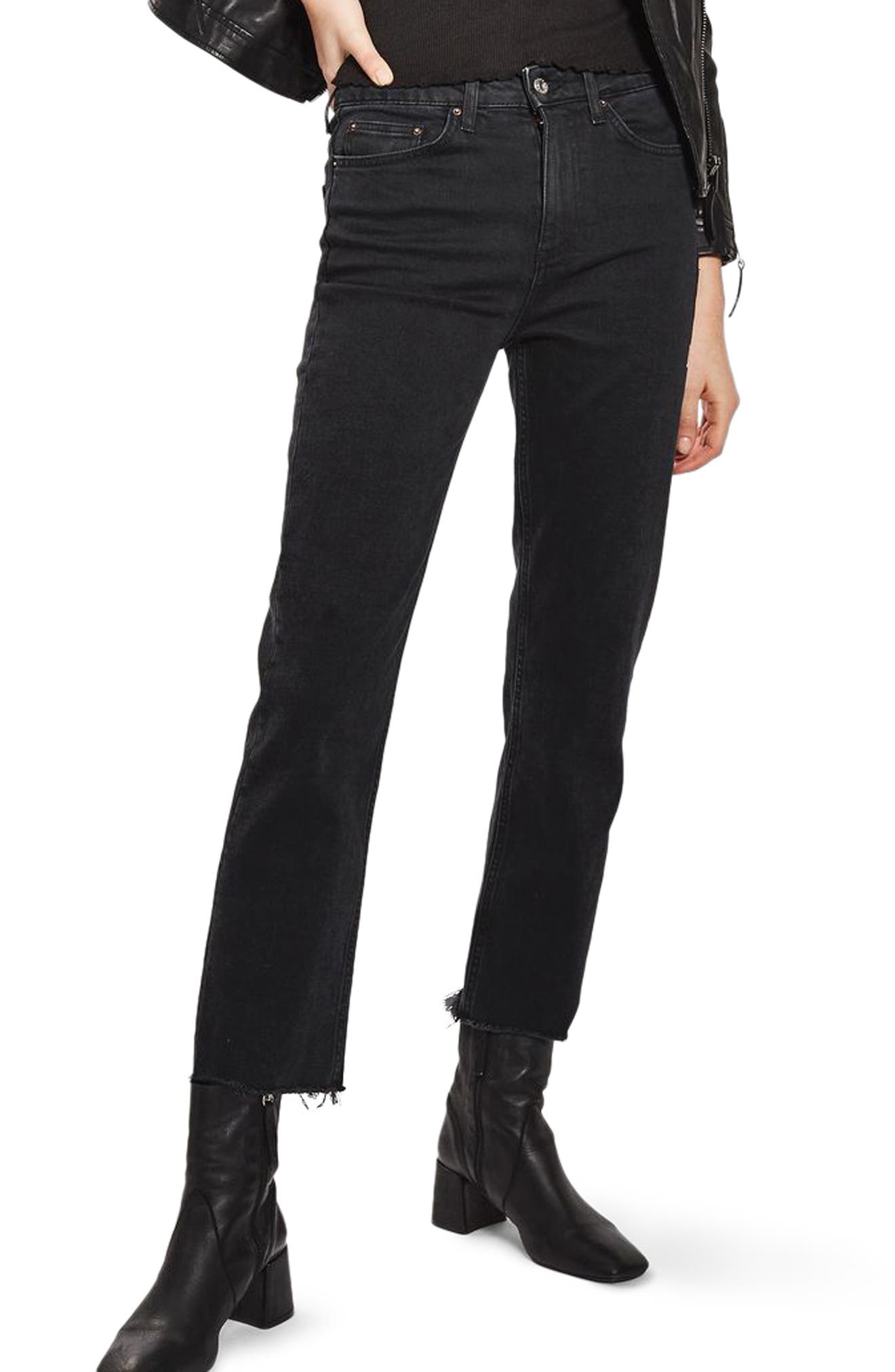 Raw Hem Straight Leg Jeans Nordstrom