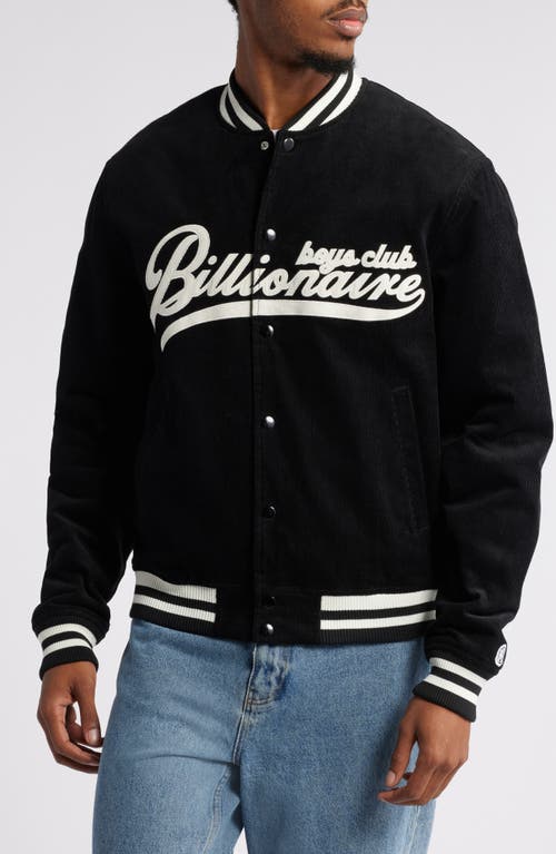 Shop Billionaire Boys Club Space Crew Corduroy Bomber Jacket In Black