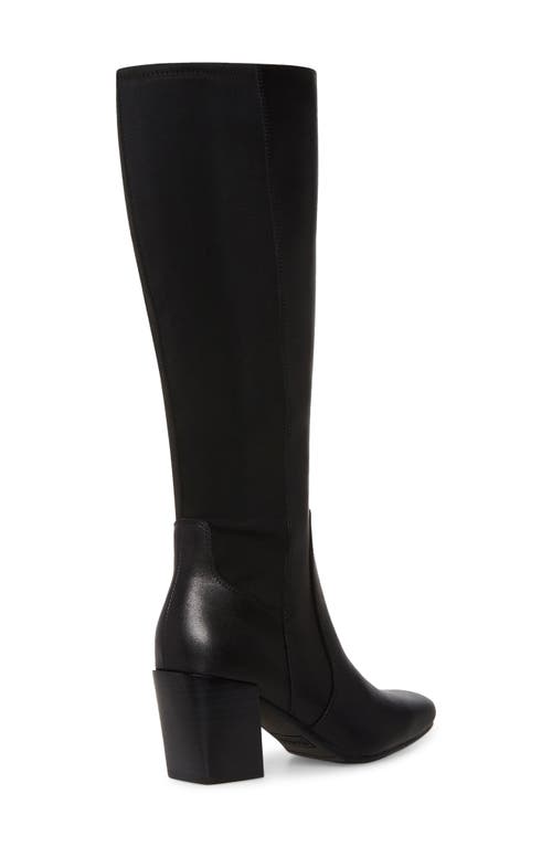 Blondo Silvana Waterproof Knee High Boot In Black Leather/stretch
