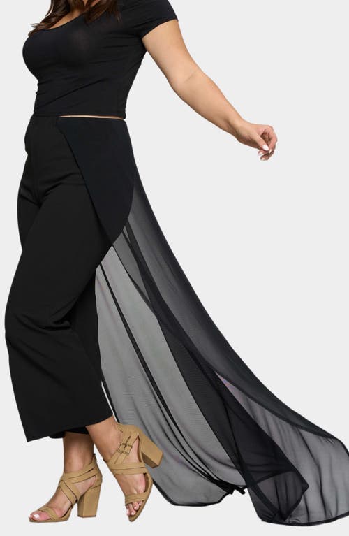 L I V D Walk Through Mesh Pants In Black