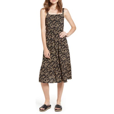 Ten Sixty Sherman Floral Print Apron Sundress, Black