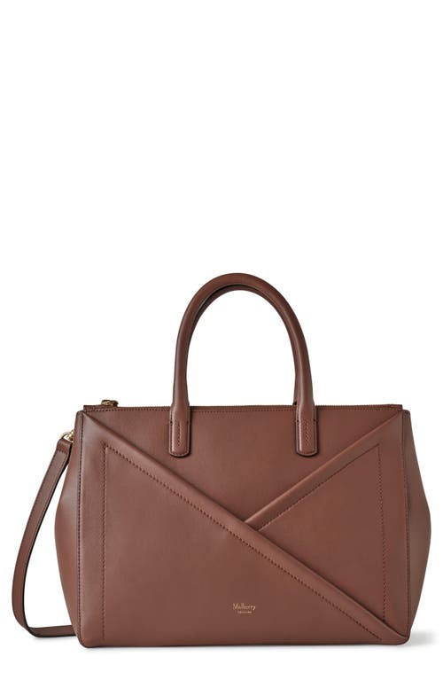 Mulberry Micro M Zipped Leather Top Handle Bag in Bright Oak at Nordstrom