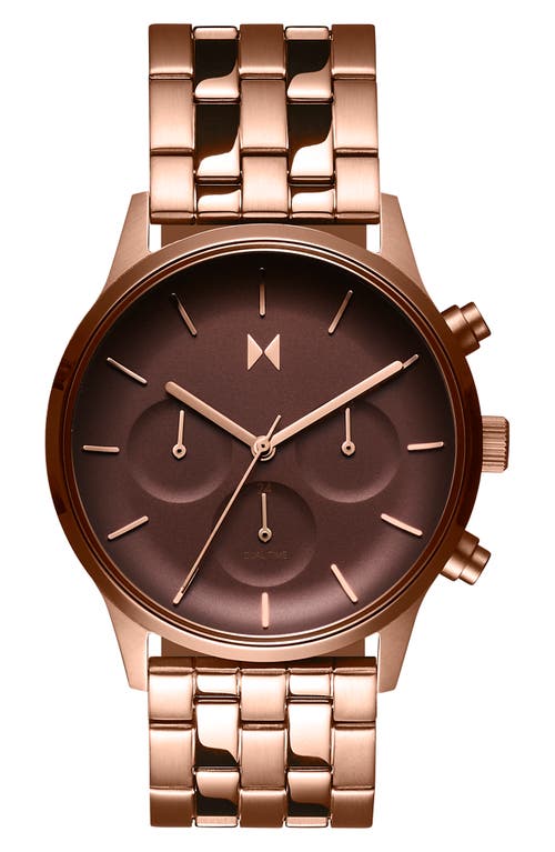 Mvmt Watches Mvmt Duet Chronograph Bracelet Watch, 38mm In Brown