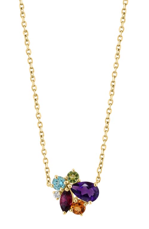 Shop Effy 14k Gold Diamond & Amethyst Pendant Necklace In Gold/multi