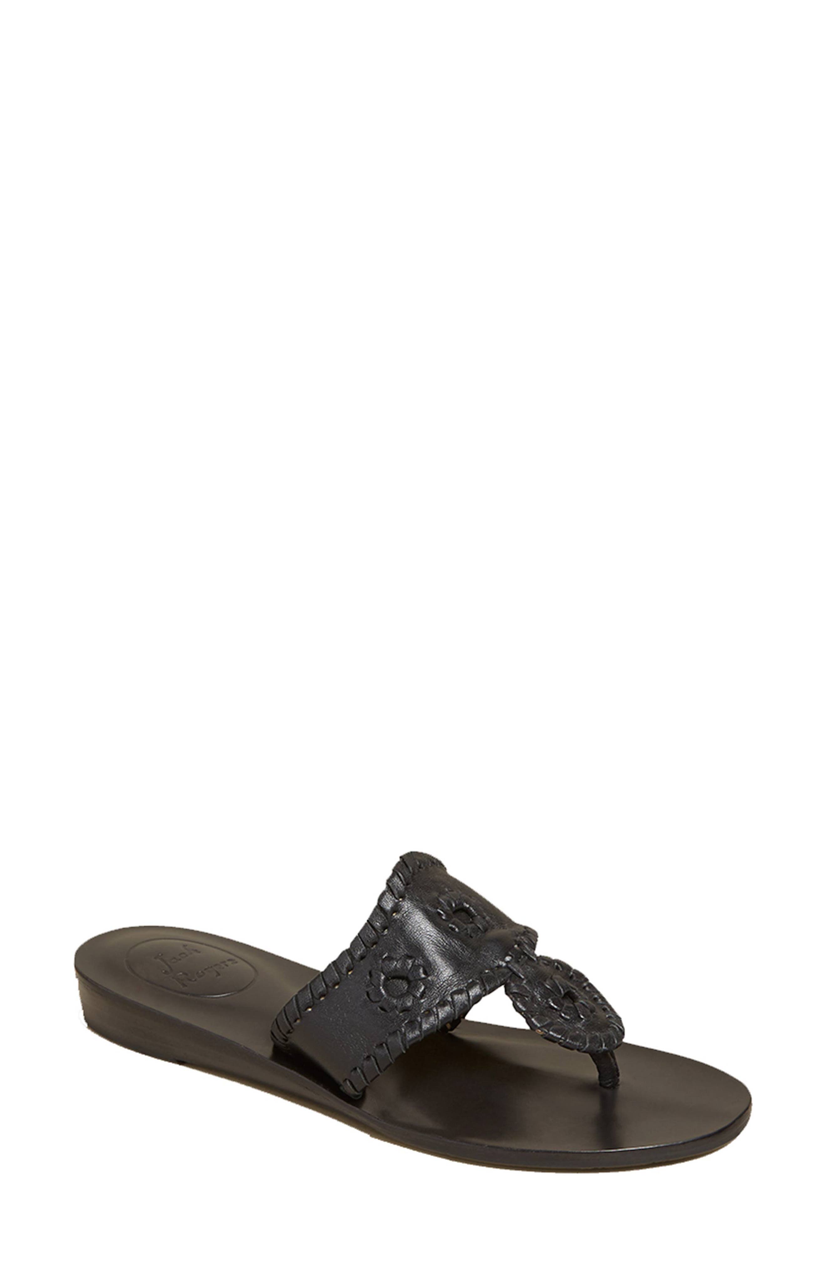 jack rogers black flip flops