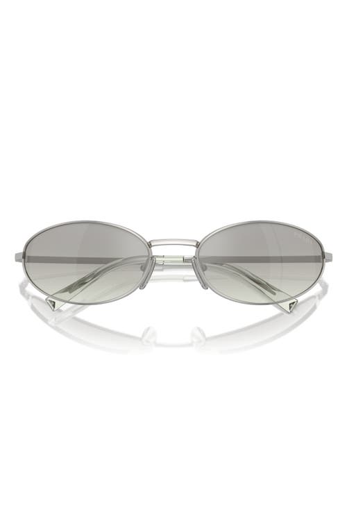 Prada 59mm Oval Sunglasses in Silver at Nordstrom