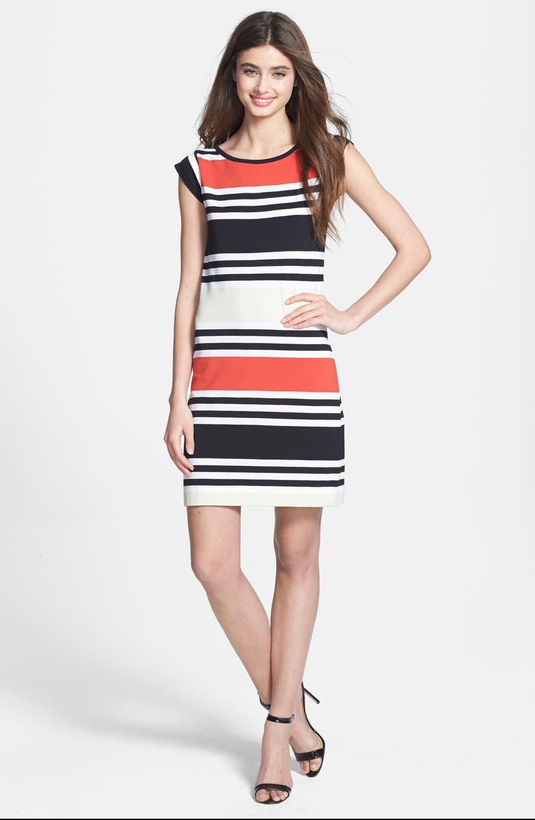 French Connection 'Jag' Stripe Stretch Cotton Knit Dress Nordstrom