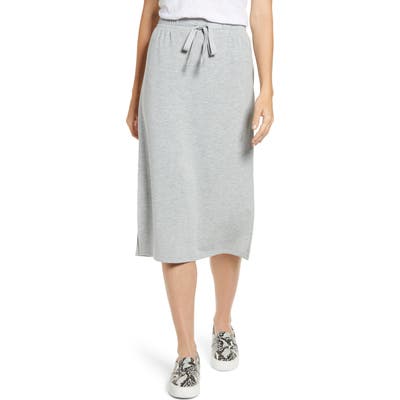 Caslon Textured Knit Skirt, Grey