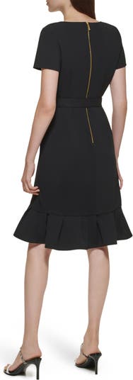 Calvin klein discount ruffle hem dress