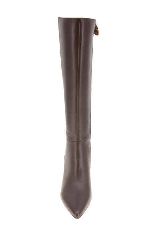 Shop Gentle Souls By Kenneth Cole Dionne Pointed Toe Knee High Boot In Chocolate Leather