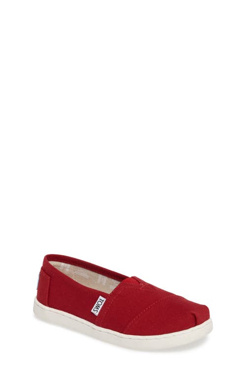 TOMS 2.0 Classic Alpargata Slip-On in Red Canvas at Nordstrom, Size 12 M