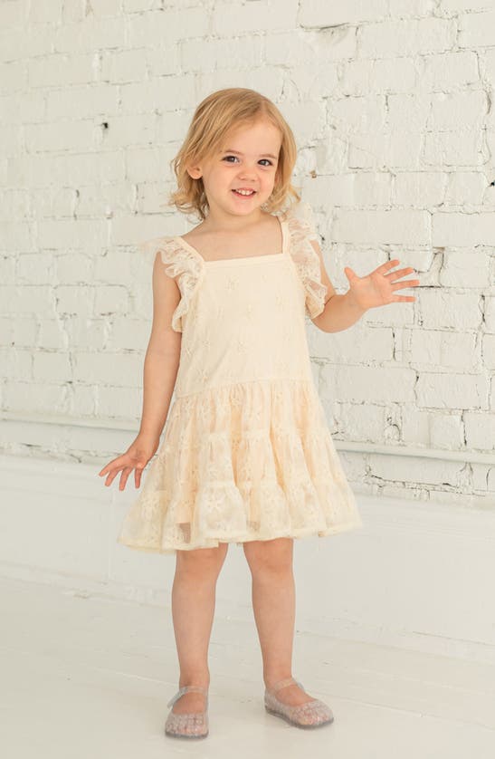 Shop Mabel + Honey Kids' Lace Dress In Ivory