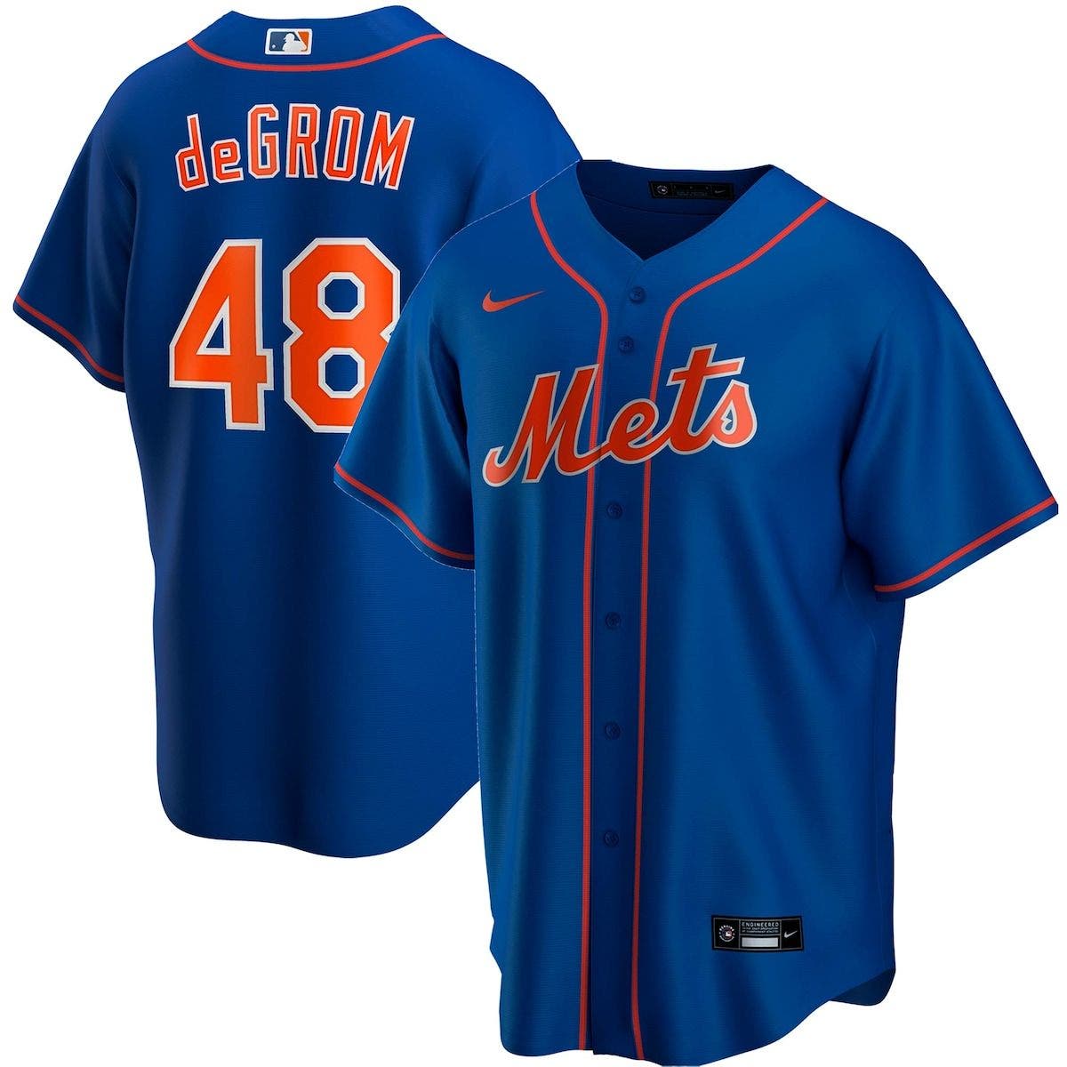 UPC 194317442391 product image for Men's Nike Jacob deGrom Royal New York Mets Alternate Replica Player Name Jersey | upcitemdb.com