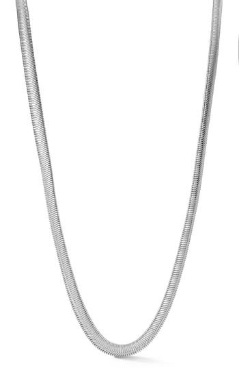 Chloe & Madison Chloe And Madison Snake Chain Necklace In Silver