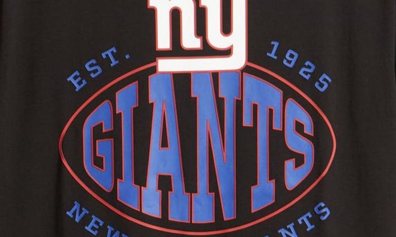 Hugo Boss Boss X Nfl Stretch Cotton Graphic T-shirt In New York Giants Black