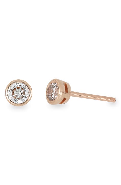 Bezel Diamond Stud Earrings - 0.50 ctw. (Nordstrom Exclusive)